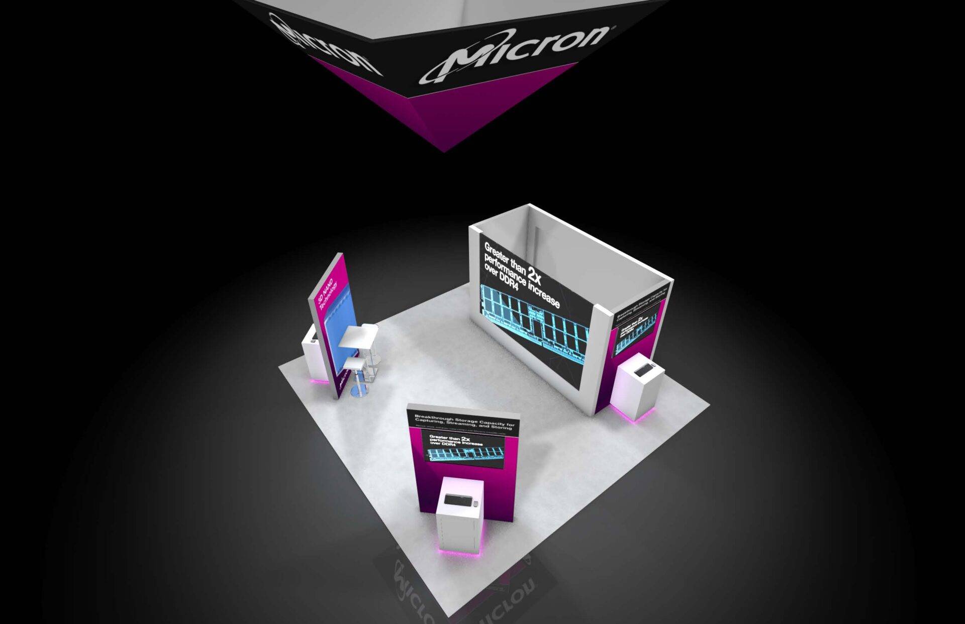 LED Video Wall Trade Show Exhibit Rental Displays for Events
